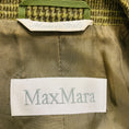 Load image into Gallery viewer, Max Mara Green / Brown Houndstooth Plaid Wool and Angora Blazer
