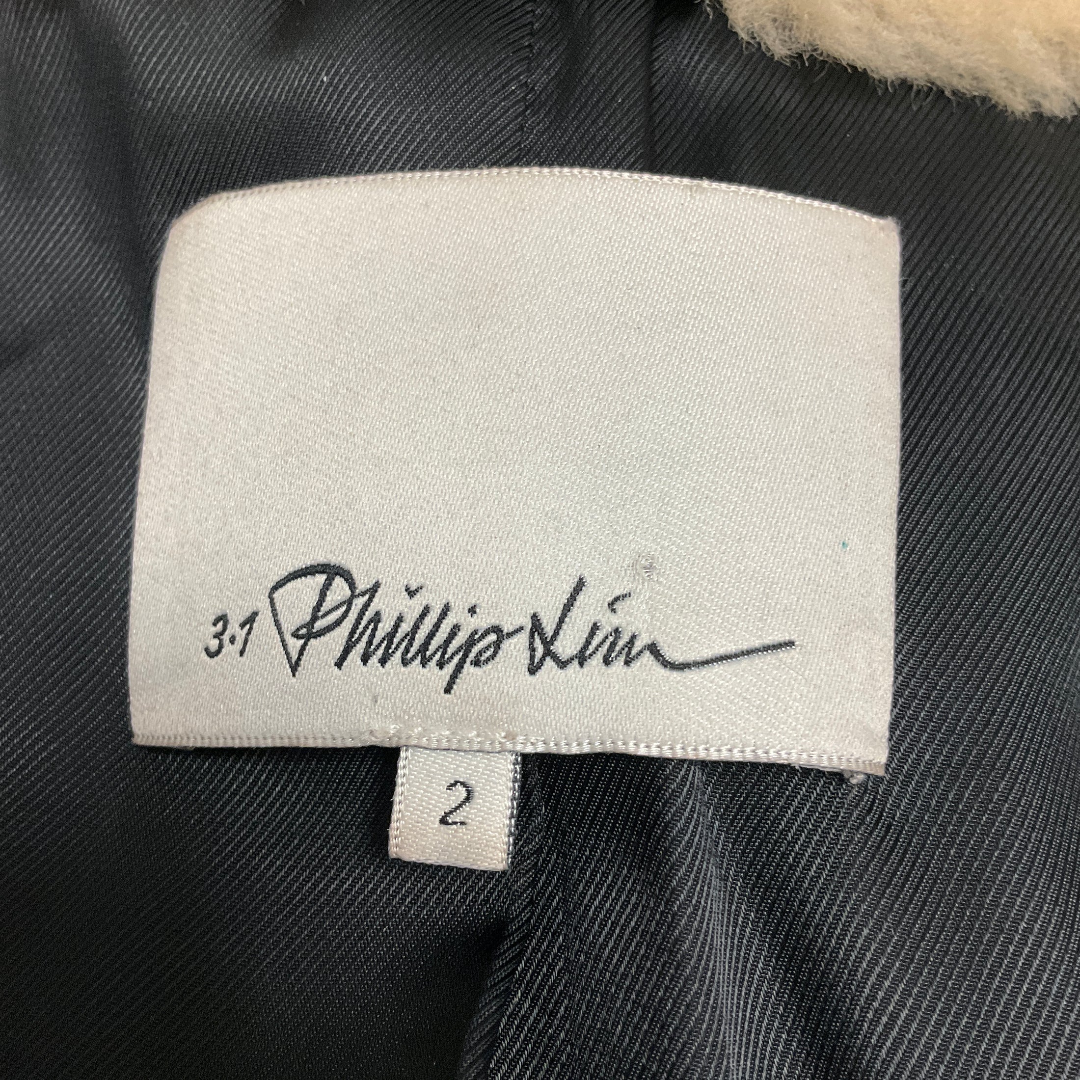 3.1 Phillip Lim Burgundy / Lilac / Brown Multi Lamb Shearling Coat