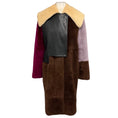 Load image into Gallery viewer, 3.1 Phillip Lim Burgundy / Lilac / Brown Multi Lamb Shearling Coat
