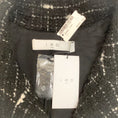 Load image into Gallery viewer, Iro Black / White Tweed Derek Coat with Leather Belt
