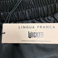 Load image into Gallery viewer, Lingua Franca x Wicked Black Elphaba Silk Pant with Feathers
