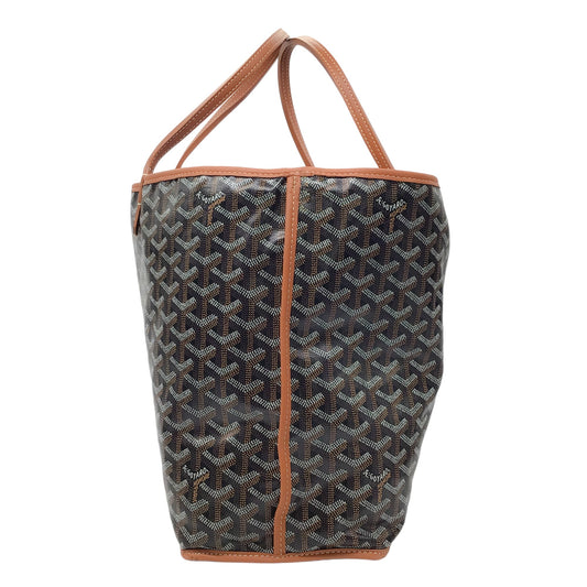 Goyard Black / Brown Goyardine Canvas Reversible Tote Handbag