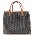 Load image into Gallery viewer, Goyard Black / Brown Goyardine Canvas Reversible Tote Handbag
