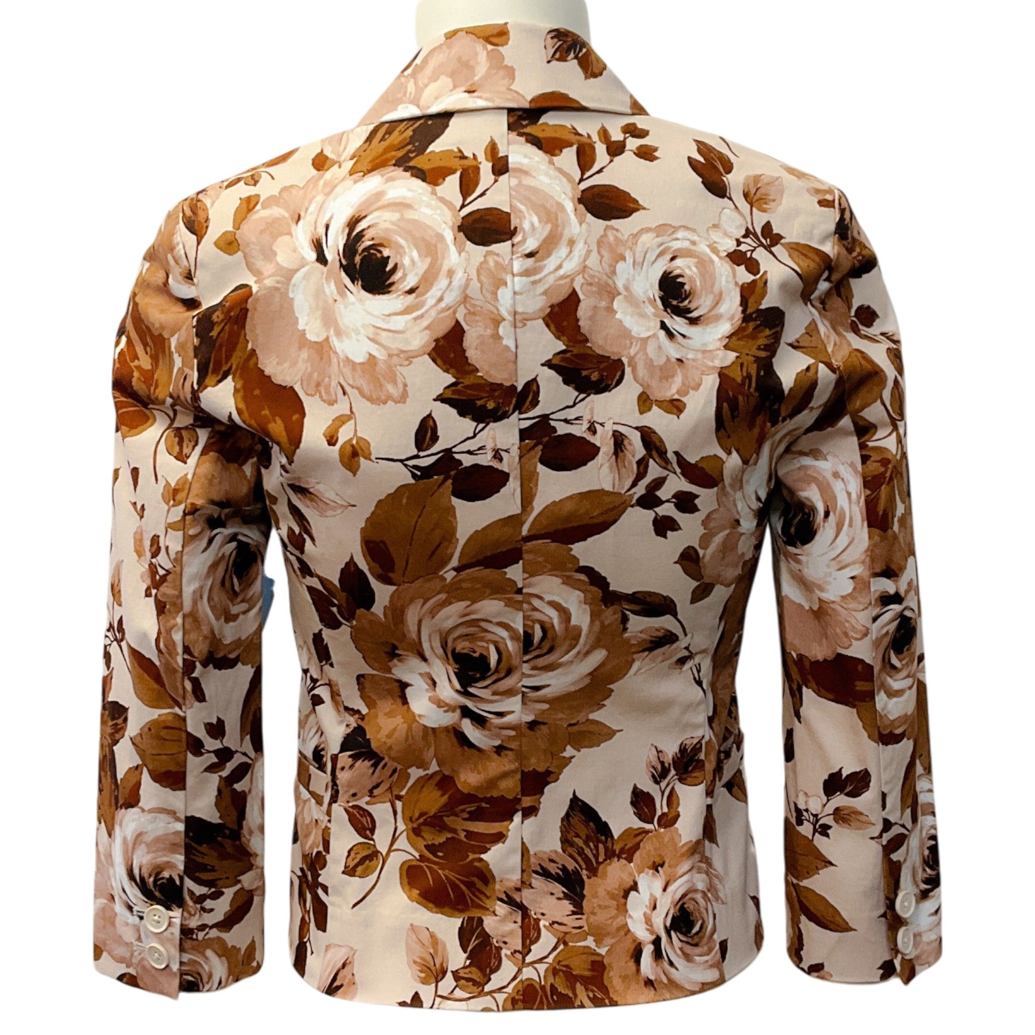 L'Agence Brown / White TNA Fitted Jacket with Button