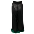 Load image into Gallery viewer, Lingua Franca x Wicked Black Elphaba Silk Pant with Feathers
