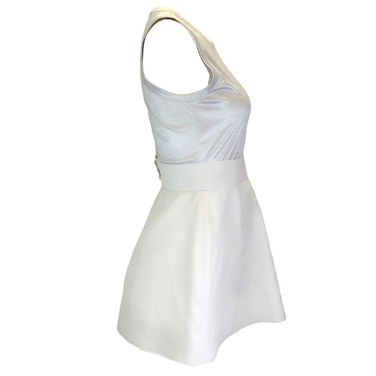 Fendi Silver Metallic Sleeveless Mini Dress