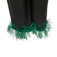 Load image into Gallery viewer, Lingua Franca x Wicked Black Elphaba Silk Pant with Feathers
