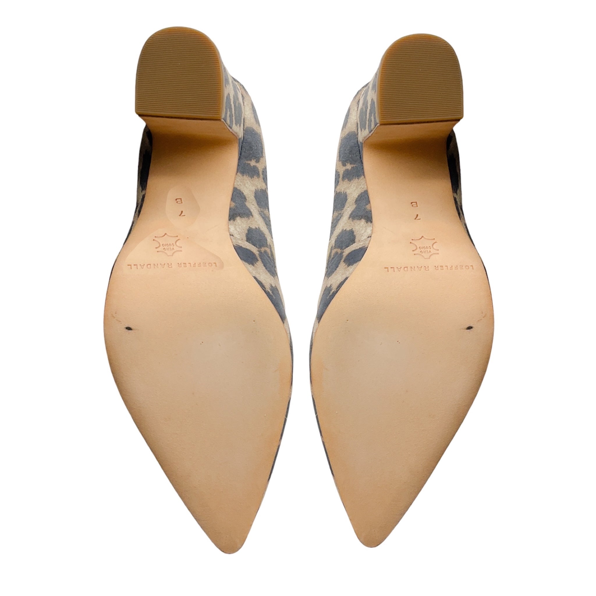 Loeffler Randall Natural Leopard Print Suede Paulina Pumps