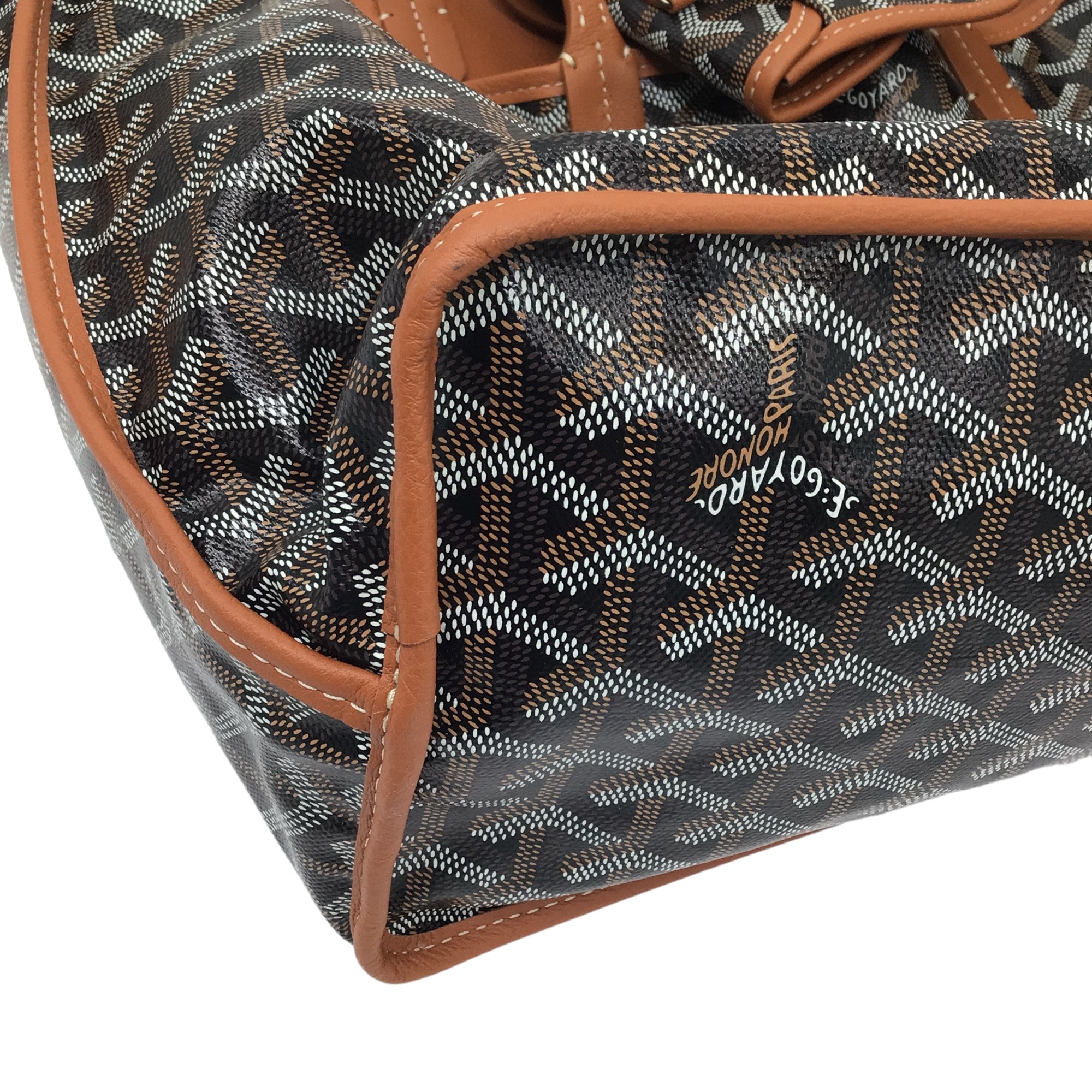 Goyard Black / Brown Goyardine Canvas Reversible Tote Handbag