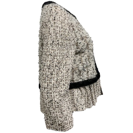 St. John Couture Black / Ivory Tweed Peplum Jacket