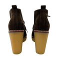Load image into Gallery viewer, Moncler Brown Suede Wedge Heel Ankle Booties
