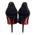 Load image into Gallery viewer, Christian Louboutin Black Suede Wavy Pumps with Silver Studs
