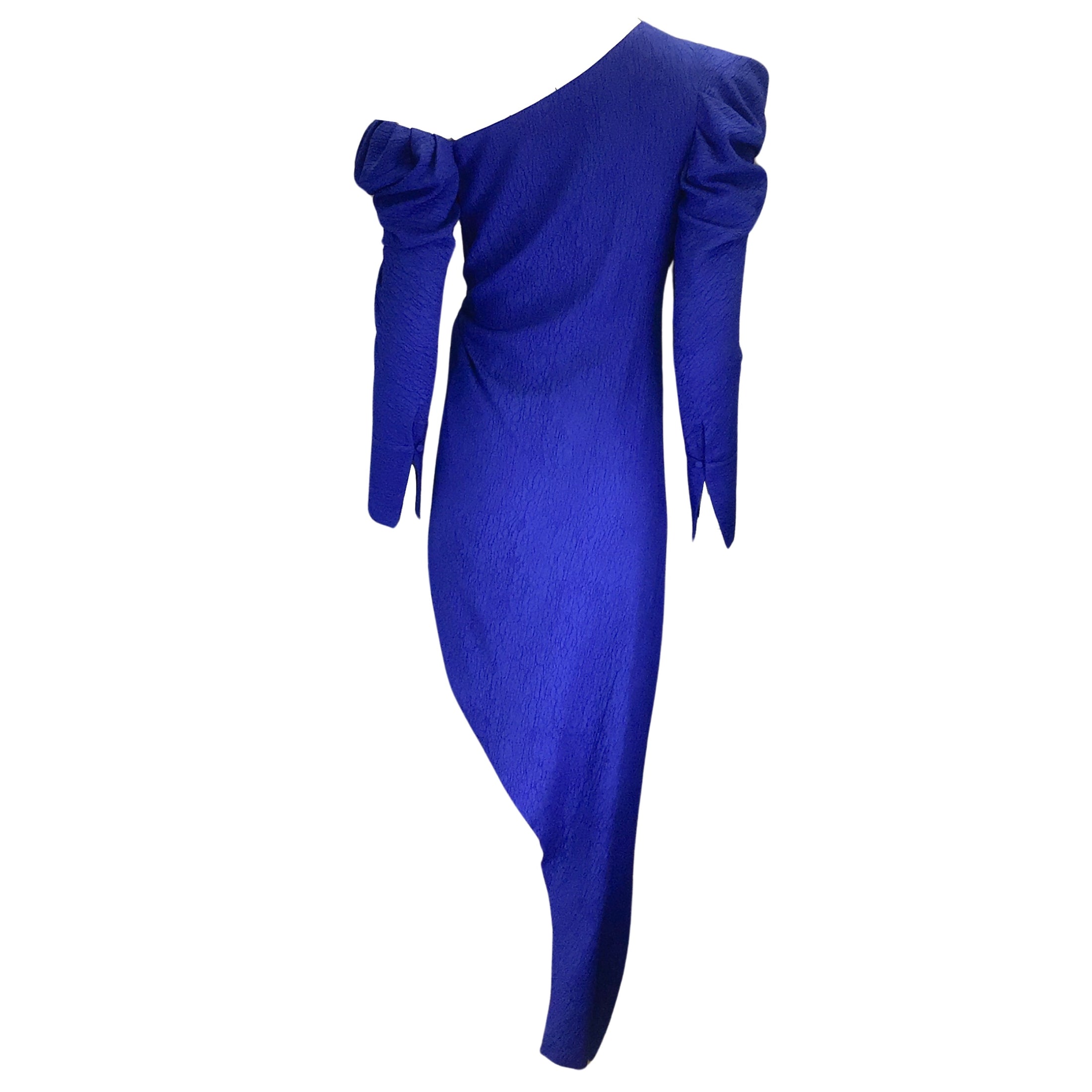 Hellessy Royal Blue Loulou Asymmetrical Dress
