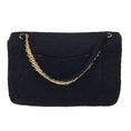 Load image into Gallery viewer, Chanel Vintage Black / Gold Chain Strap Quilted Jersey Flap Bag
