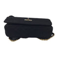 Load image into Gallery viewer, Chanel Vintage Black / Gold Chain Strap Quilted Jersey Flap Bag
