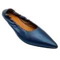 Load image into Gallery viewer, Robert Clergerie Blue Metallic Pointed Toe Leather Flats
