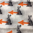 Load image into Gallery viewer, Prada White / Yellow / Orange / Black 2015 Bunny Arrow Print Square Silk Scarf
