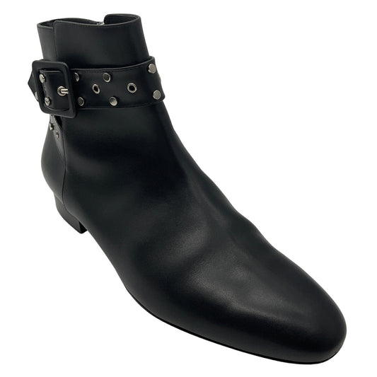 Jimmy Choo Black / Silver Studded Leather Ankle Boots