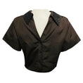Load image into Gallery viewer, TWP Chocolate Brown Forever and Always Reversible Shirt with Crystal Collar in Super Compact Poplin
