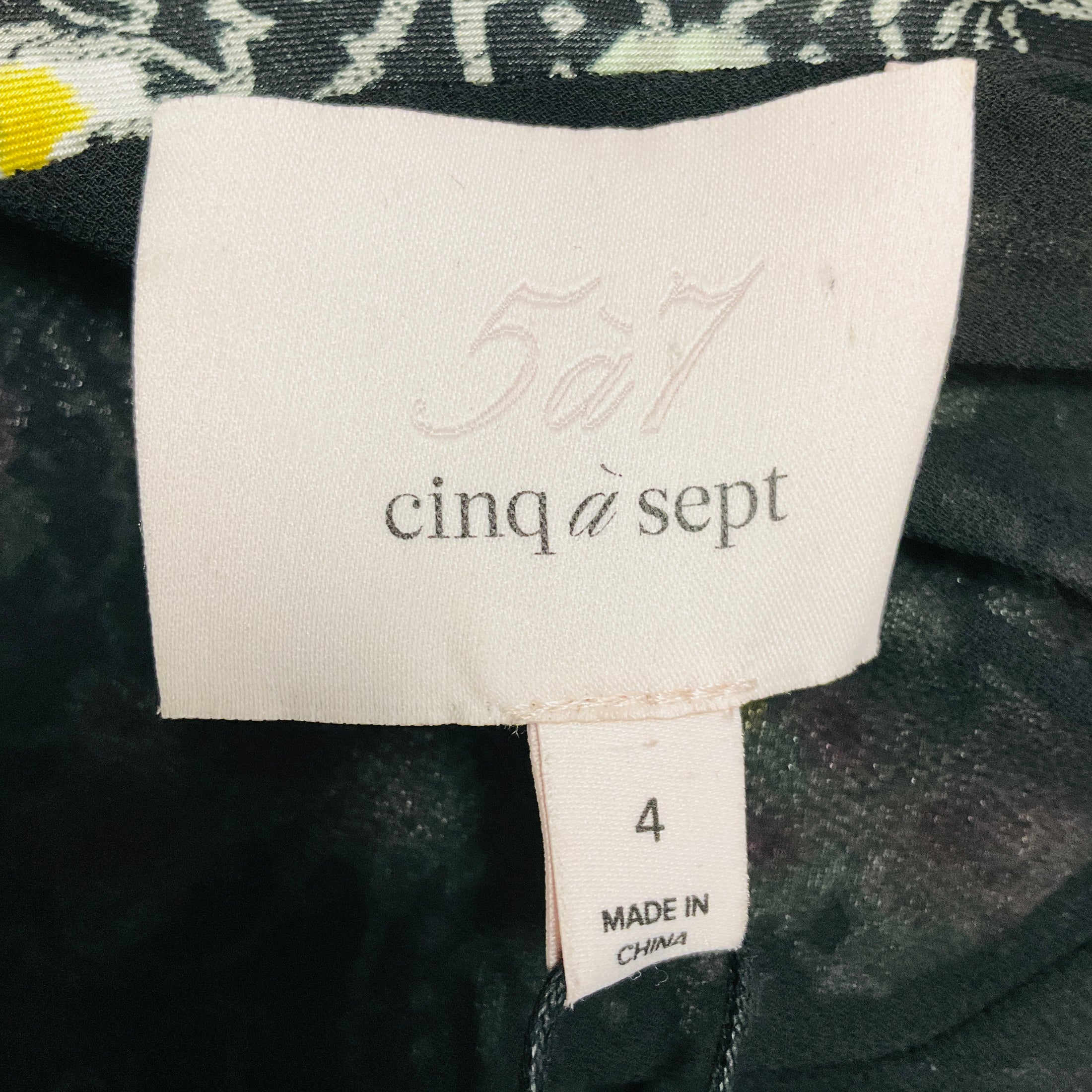 Cinq a Sept Black Multi Long Sleeve Jessica Dress