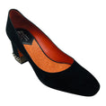Load image into Gallery viewer, Santoni Black Stud Embellished Suede Pumps
