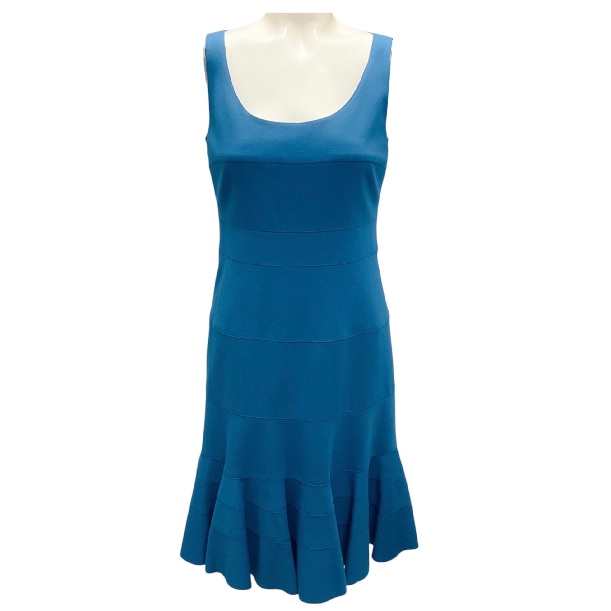 Akris Punto Azure Flared Sleeveless Jersey Dress