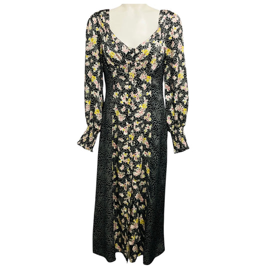 Cinq a Sept Black Multi Long Sleeve Jessica Dress