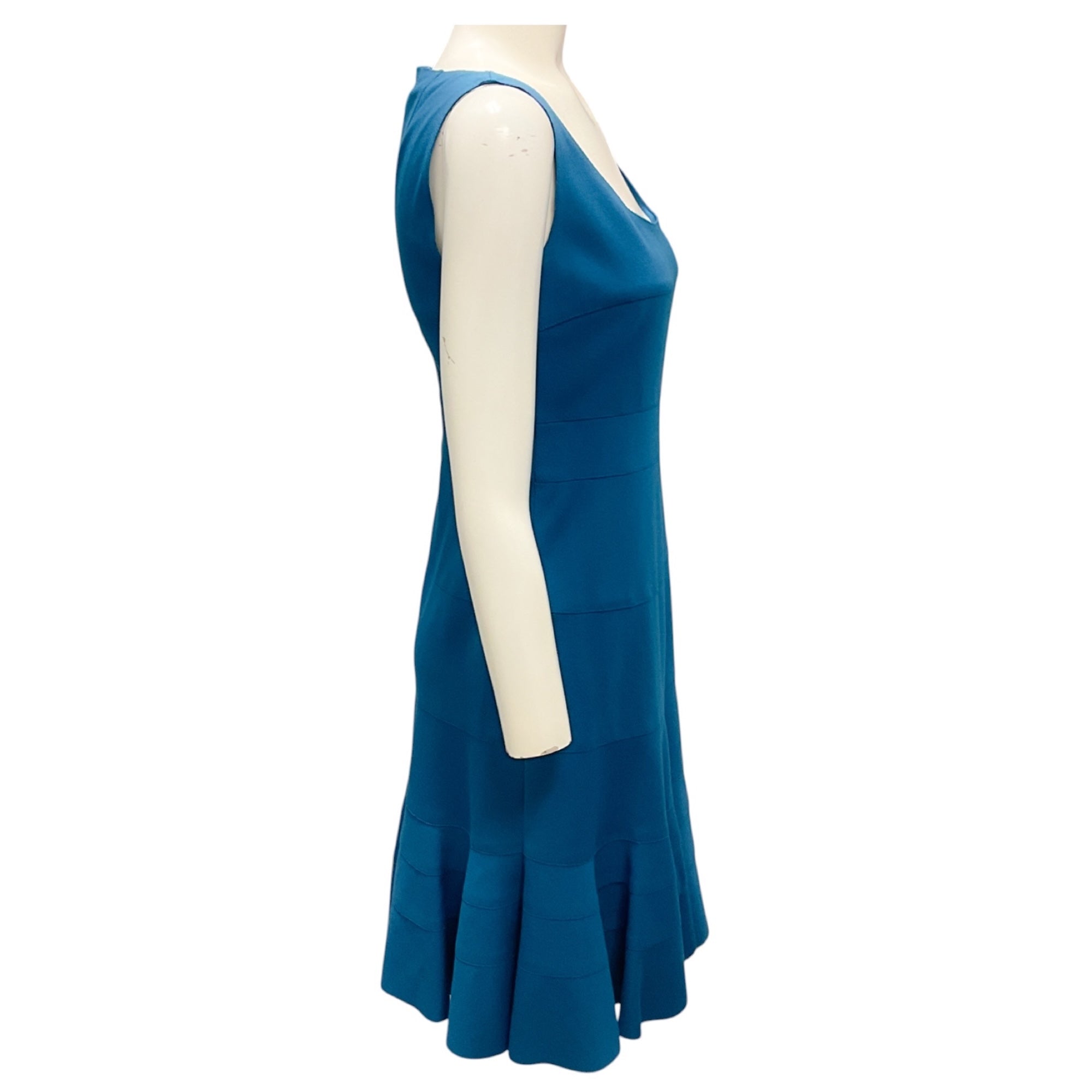 Akris Punto Azure Flared Sleeveless Jersey Dress