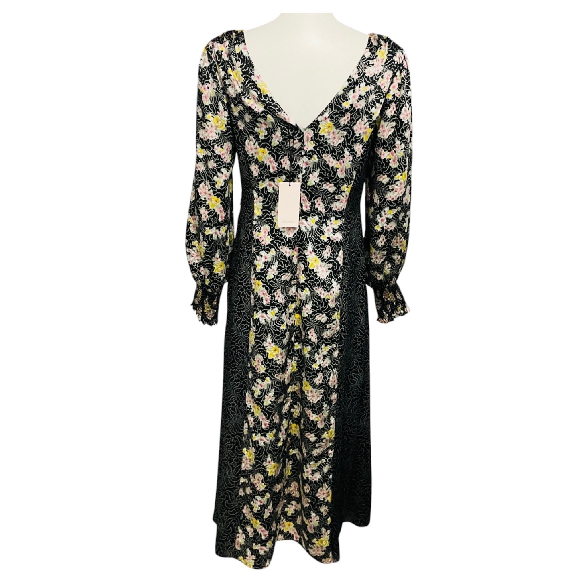 Cinq a Sept Black Multi Long Sleeve Jessica Dress