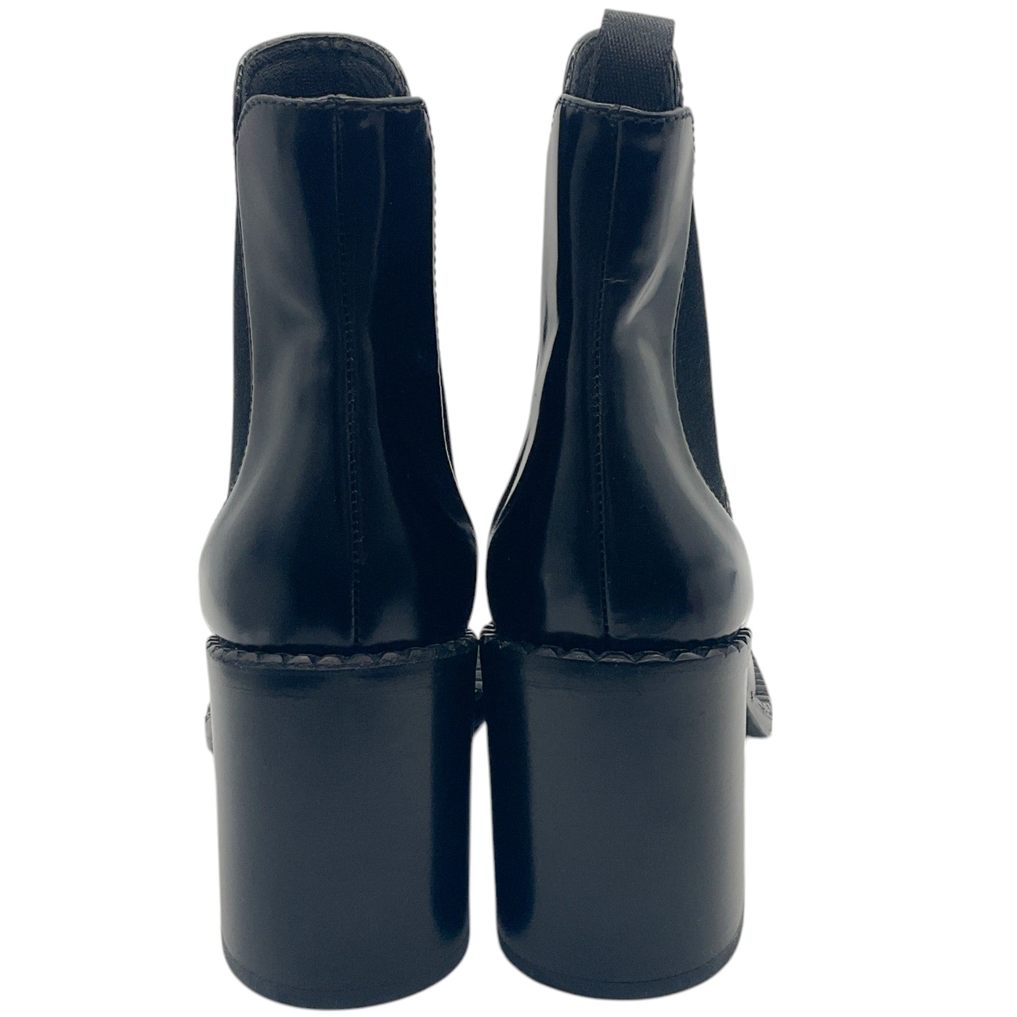 Prada Black Leather Heeled Chelsea Boots