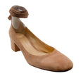 Load image into Gallery viewer, Gianvito Rossi Beige Ankle Wrap Low Heel Suede Ballet Pumps

