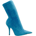 Load image into Gallery viewer, Balenciaga Turquoise Velvet Sock Boots
