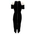 Load image into Gallery viewer, Victoria Beckham Black Cold Shoulder Fitted Midi Cocktail Dress
