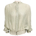Load image into Gallery viewer, forte_forte Light Green Abstract Pattern Viscose and Silk Shirt / Blouse
