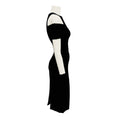 Load image into Gallery viewer, Victoria Beckham Black Cold Shoulder Fitted Midi Cocktail Dress
