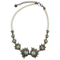Load image into Gallery viewer, Lanvin White Cord Necklace with Crystal Embellishments

