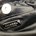 Load image into Gallery viewer, Chanel Black Satin Camellia Chain Strap Handbag
