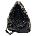 Load image into Gallery viewer, Chanel Black / Beige / White Woven Patent Leather Chain Strap Handbag
