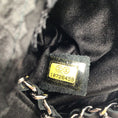 Load image into Gallery viewer, Chanel Black Satin Camellia Chain Strap Handbag
