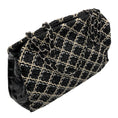 Load image into Gallery viewer, Chanel Black / Beige / White Woven Patent Leather Chain Strap Handbag
