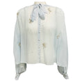 Load image into Gallery viewer, forte_forte Light Blue Nebbiolina Carousel des Sylphes Embroidery Bow Tie Shirt
