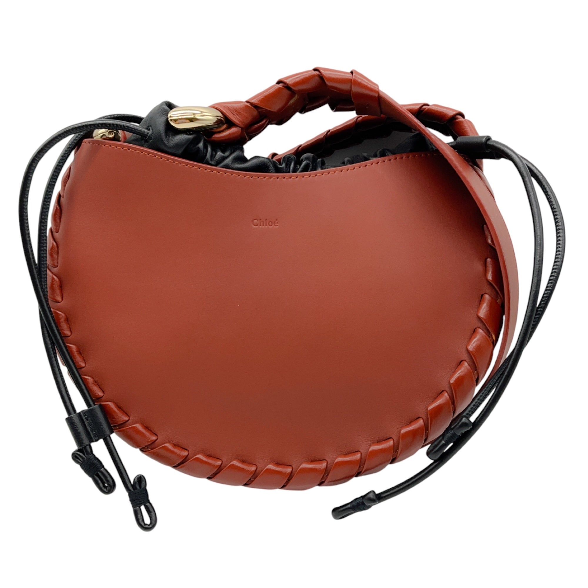 Chloe Henna Sepia Brown Calfskin Small Mate Hobo Bag