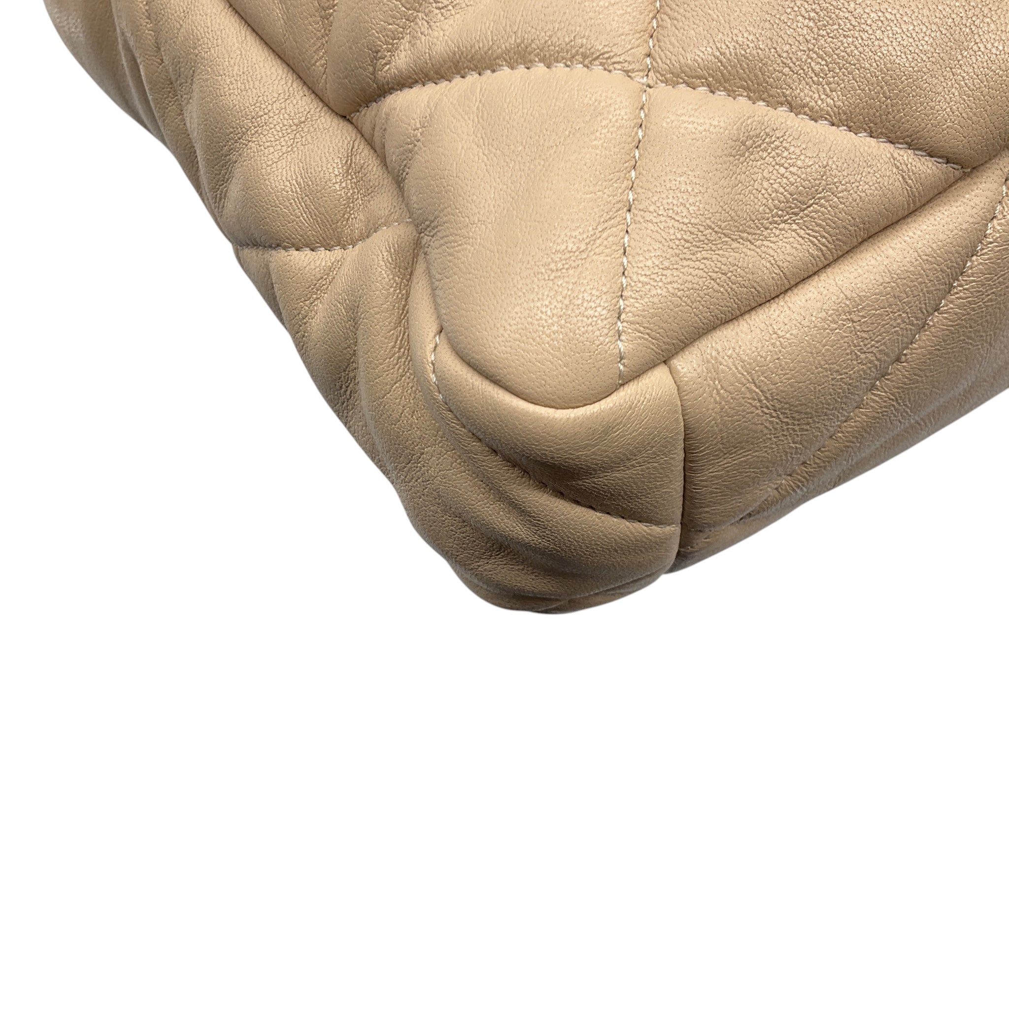 Chanel Beige 2020 Quilted Lambskin Leather Medium Chanel 19 Flap Shoulder Bag with Mixed Metal Hardware