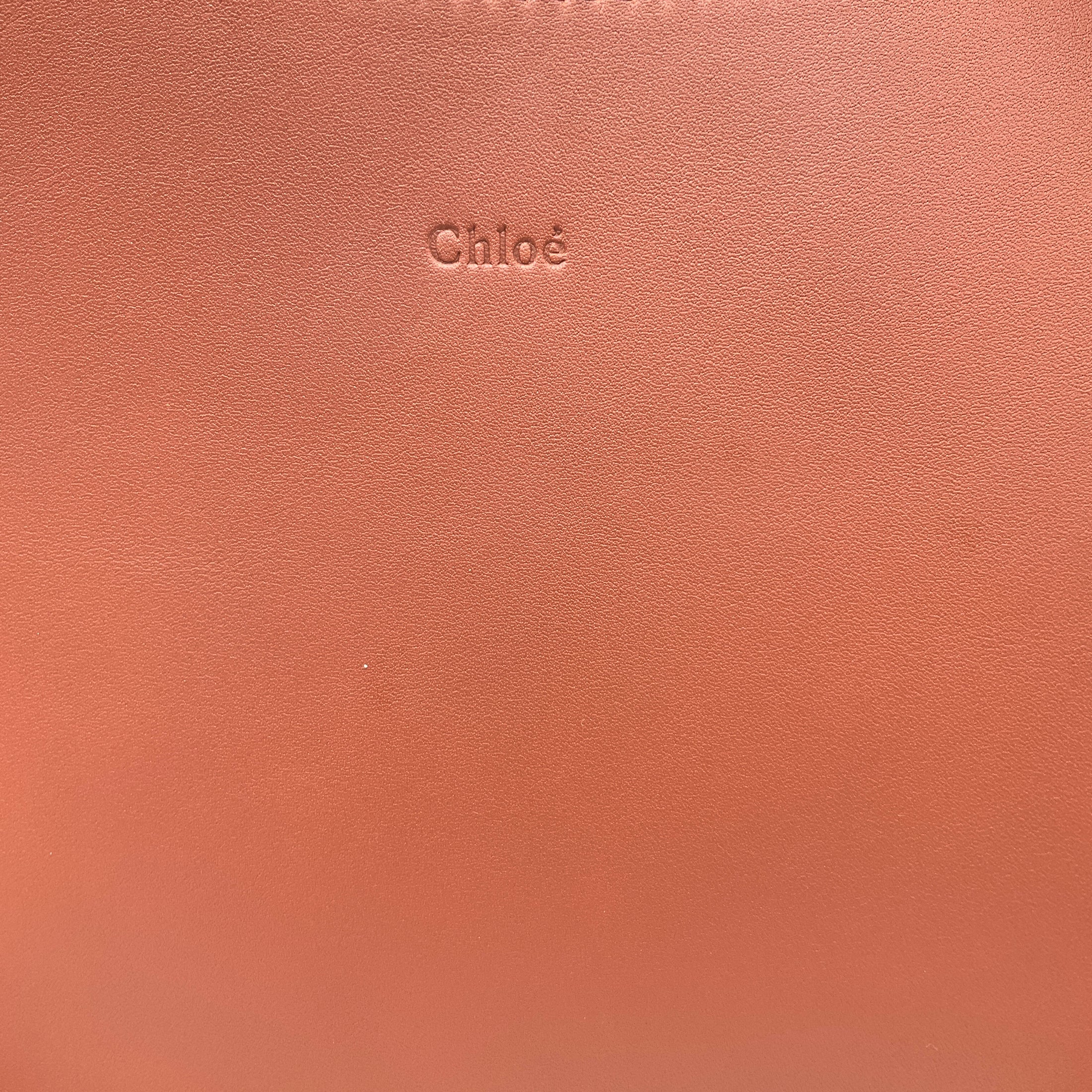 Chloe Henna Sepia Brown Calfskin Small Mate Hobo Bag