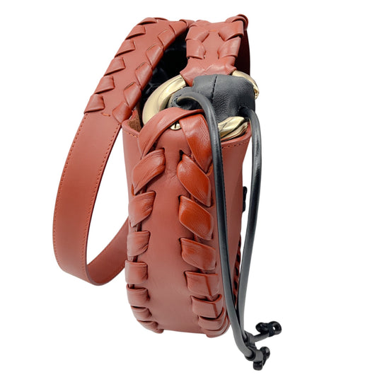 Chloe Henna Sepia Brown Calfskin Small Mate Hobo Bag