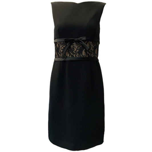 Valentino Black Crepe / Lace Sleeveless Dress
