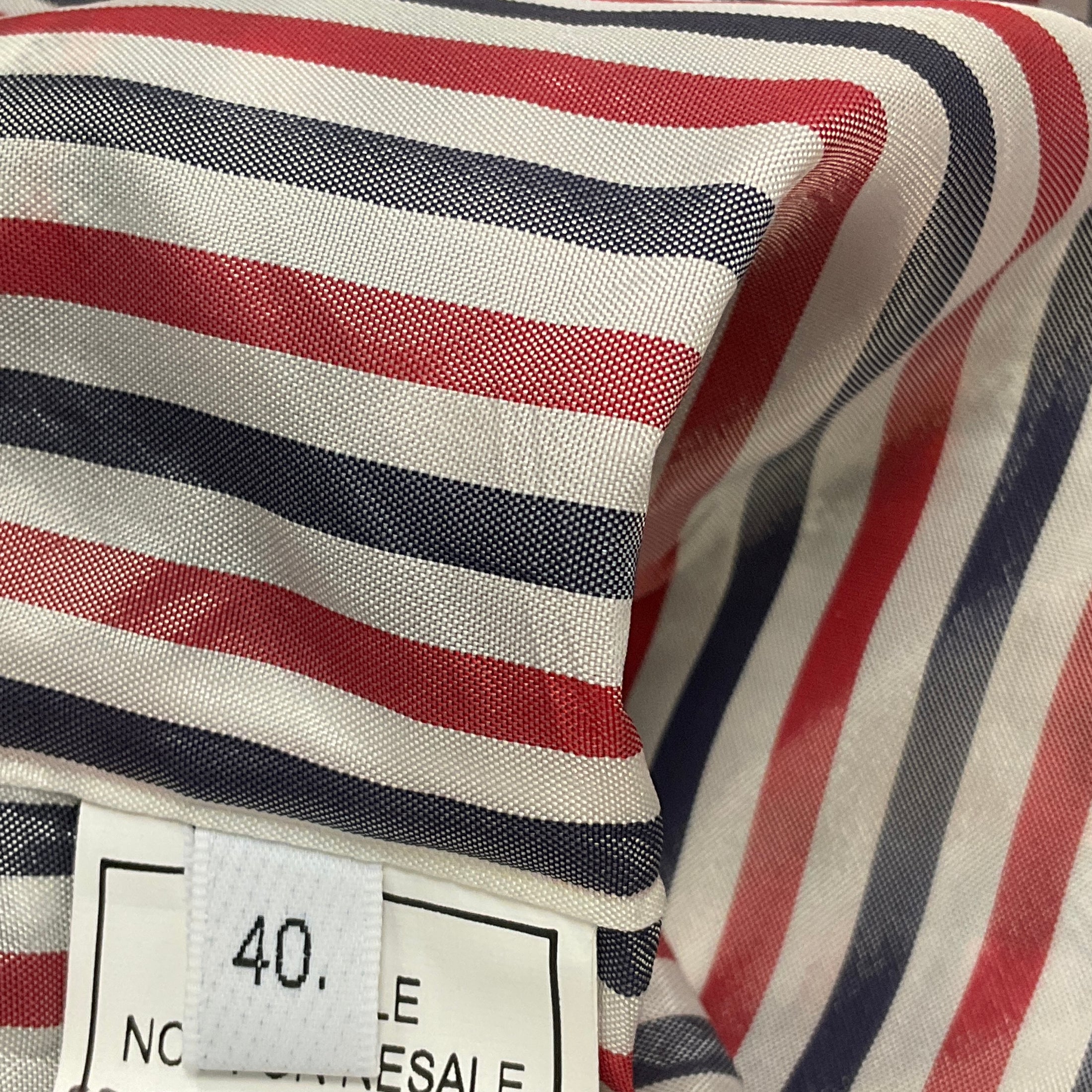 Thom Browne / Navy / White Red Plaid Midi Dress