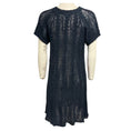 Load image into Gallery viewer, Chanel Navy Blue Short Sleeved Alpaca and Linen Knit Dress with CC Logo Plate
