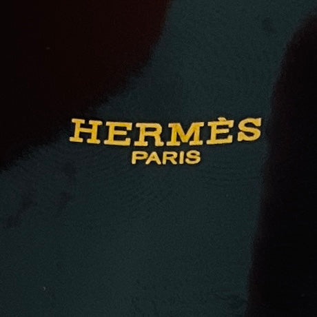 Hermes White / Gold / Black Grand Apparat Print Enamel Extra Wide Bangle Bracelet