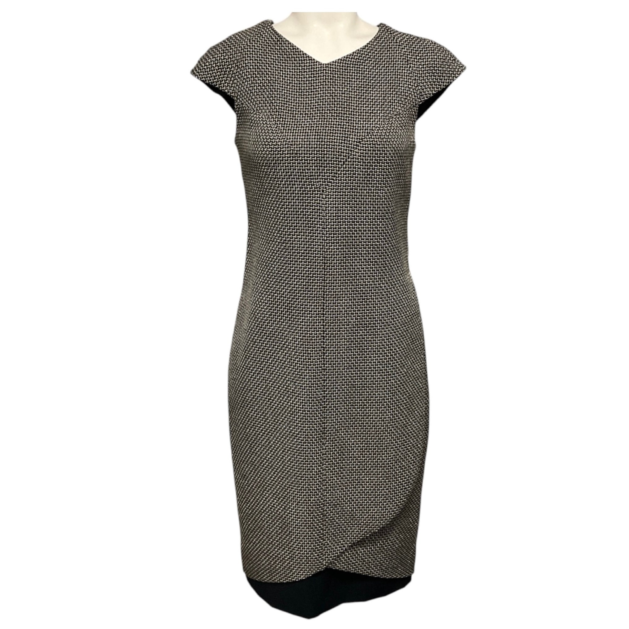 Chanel Black / Gold Metallic Woven Metal Mesh Cocktail Dress
